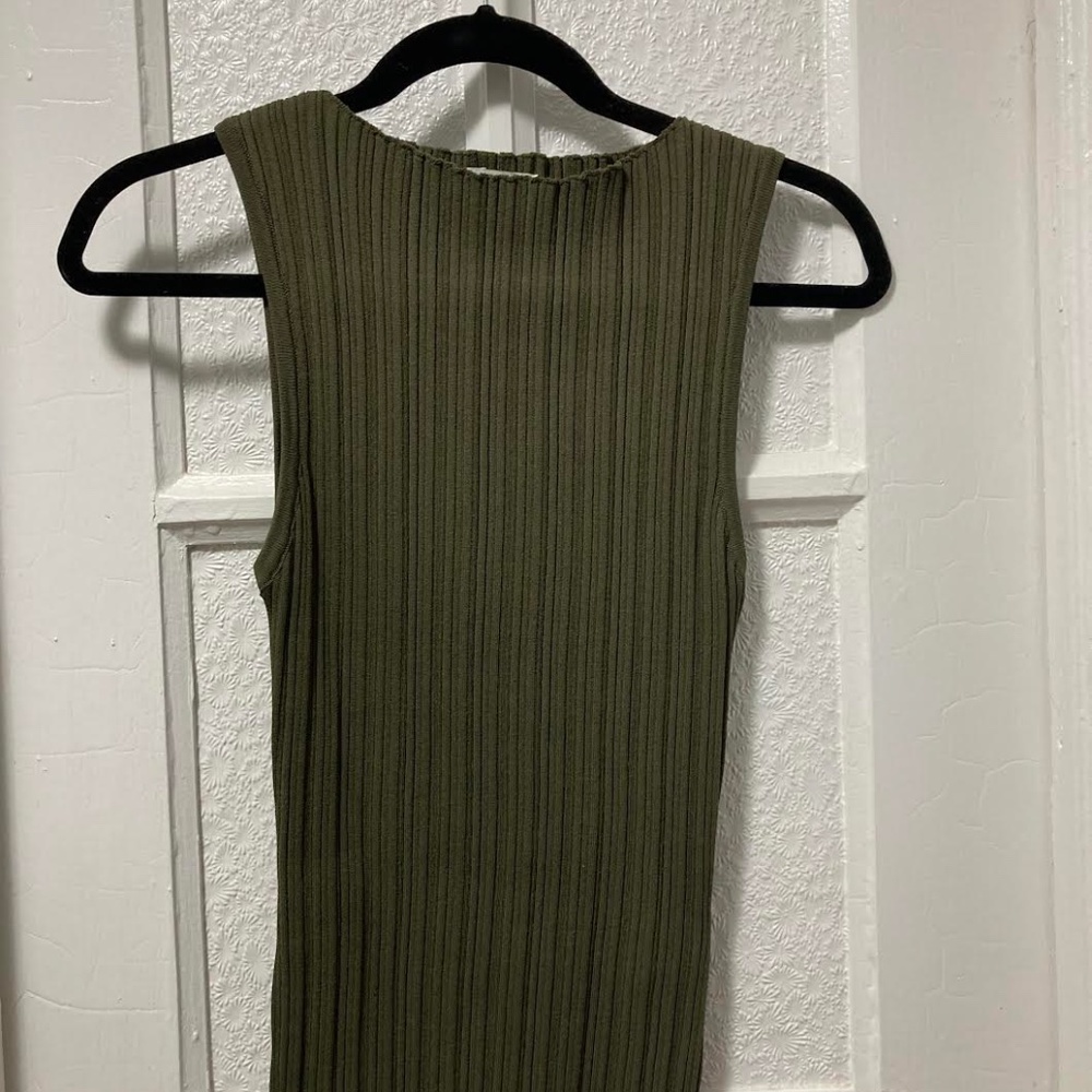 DISSH SIENNA OLIVE KNIT TANK L